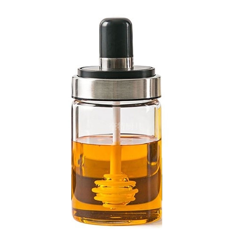玻璃调味罐带蜂蜜棒（200ml）